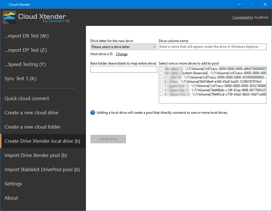 The revised Cloud Xtender interface